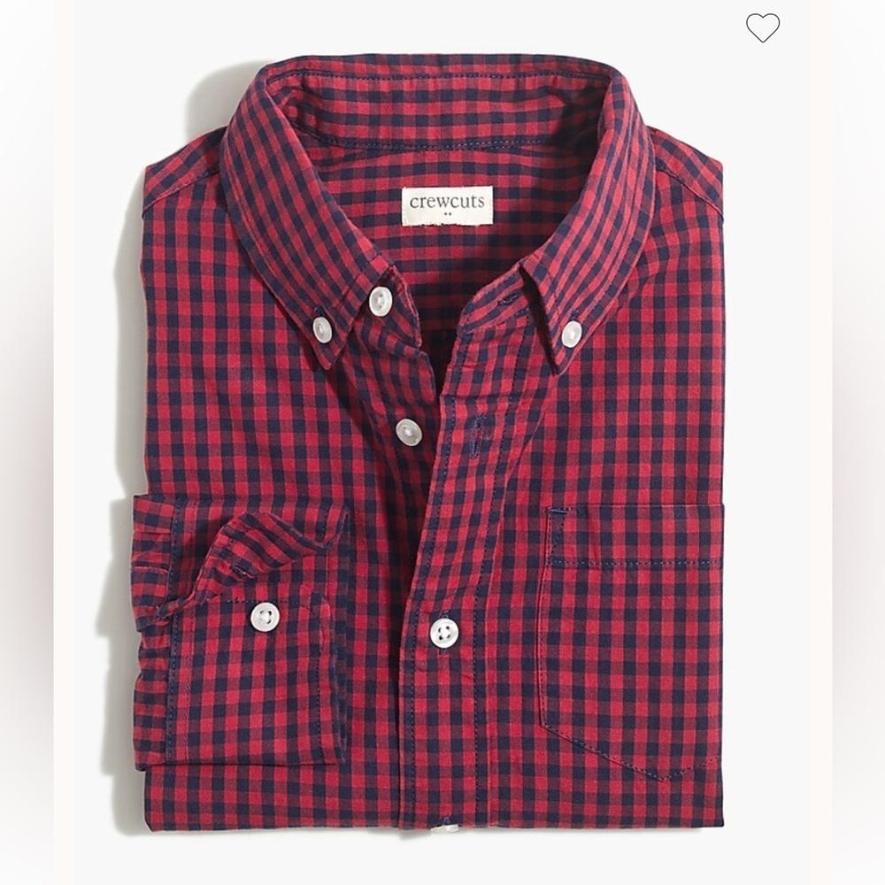 J. Crew Crewcuts Boys' Sz 16 Long-sleeve Button Down Shirt in Costal Navy Plaid